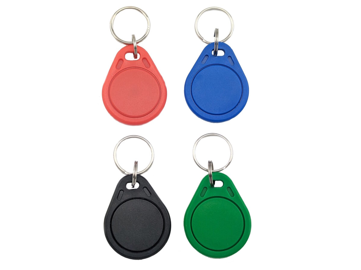 RFID Schlüsselanhänger Grün, Schwarz, Blau, Rot