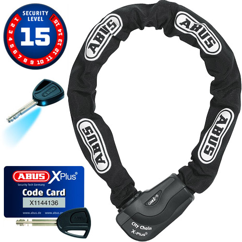 Abus Granit CityChain Xplus 1060/85 black Kettenschloss