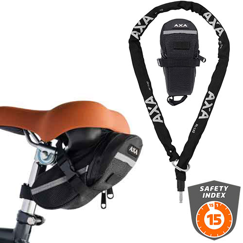 Axa Einsteckkette RLC 100/5,5 + Outdoortasche für Defender, Solid Plus, Fusion