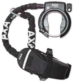 Axa Rahmenschloss Defender mit RL 100 Einsteckkette + Outdoor Tasche