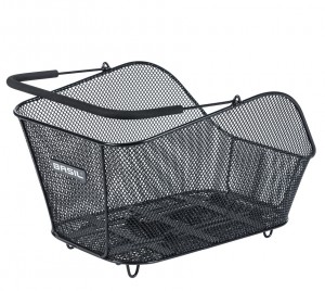 Basil Icon MIK 40x33x25cm, schwarz, engmaschig Hinterradkorb