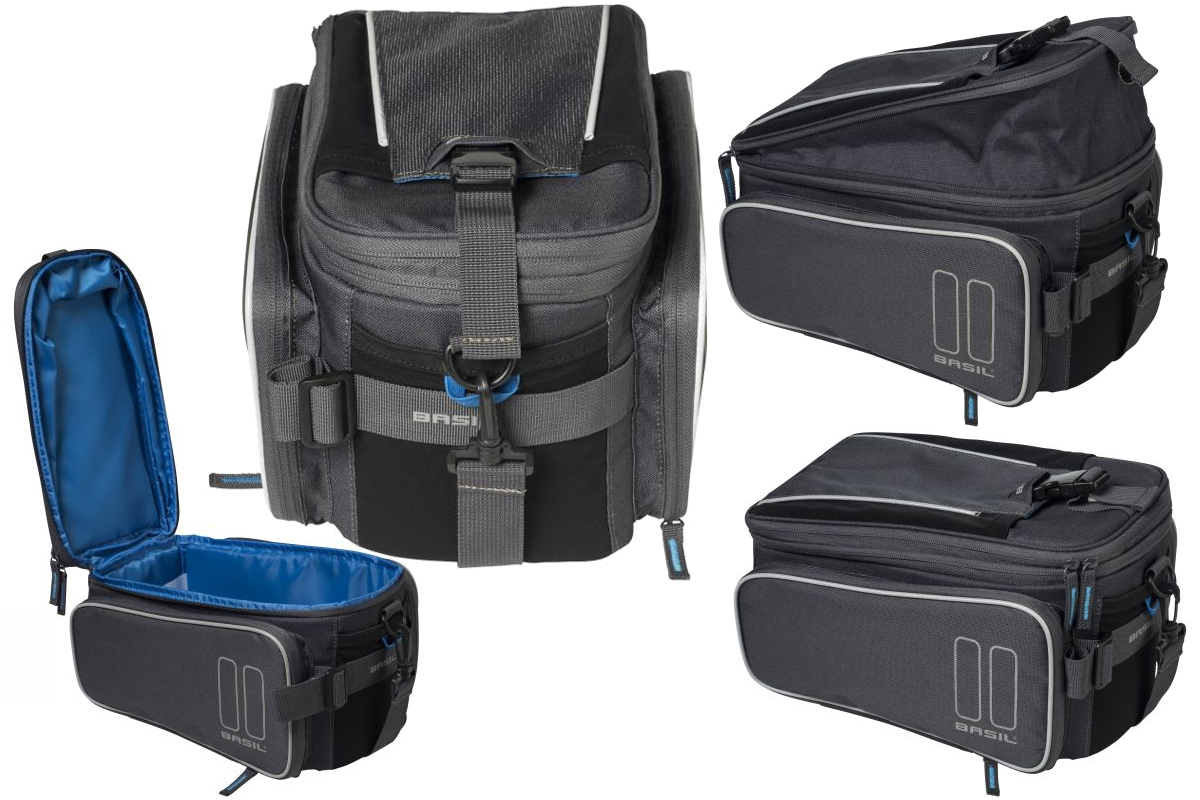 Basil SPORT DESIGN TRUNKBAG 7-12L grau mit MIK Adapter Gepäckträgertasche