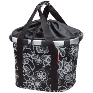 KLICKfix Bikebasket Reisenthel fleur schwarz 35x28x26cm Lenkerkorb