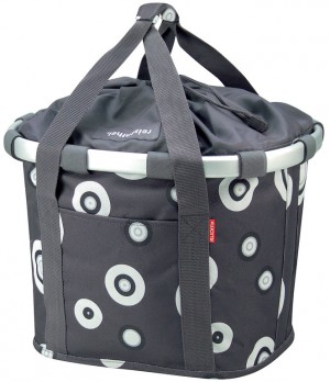 KLICKfix Reisenthel Bikebasket Bubbles anthrazit 35x28x26cm Lenkerkorb