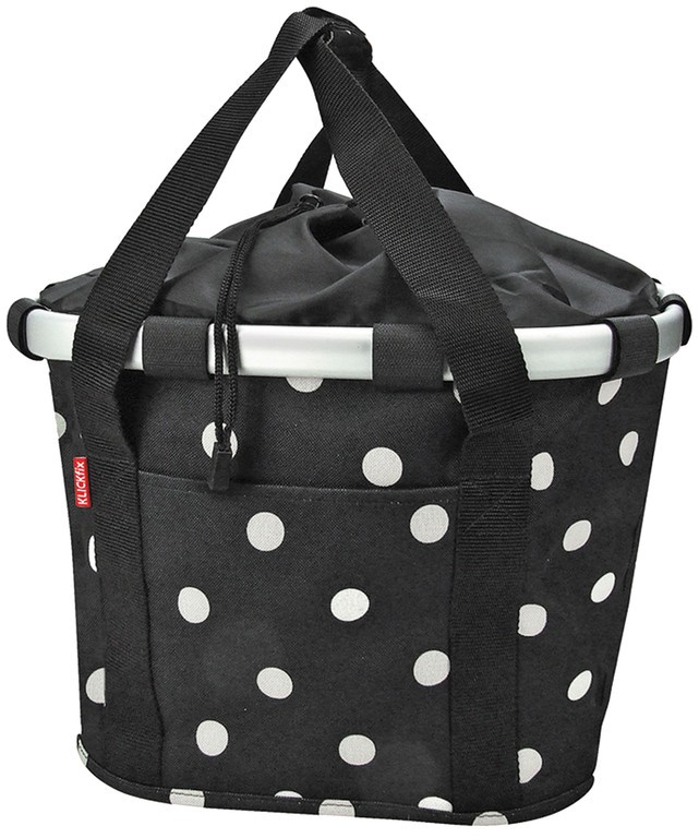 KLICKfix Reisenthel Bikebasket black dots 35x28x26cm Lenkerkorb