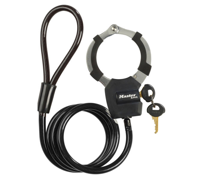 Master Lock Handschellenschloss Street Cuff 8275 SCHWARZ 100CM Ø 8MM