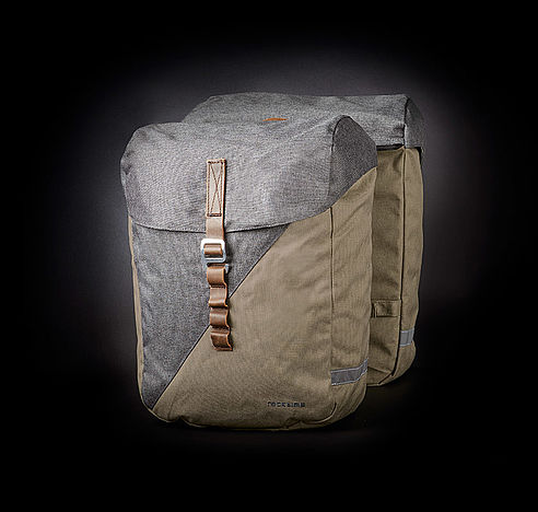 Racktime Heda desert sand-dust grey inkl. Snapit Adapter Doppeltaschen