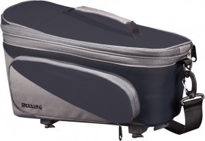 Racktime Talis Plus schwarz/grau, inkl. Snapit Adapter Gepäckträgertasche