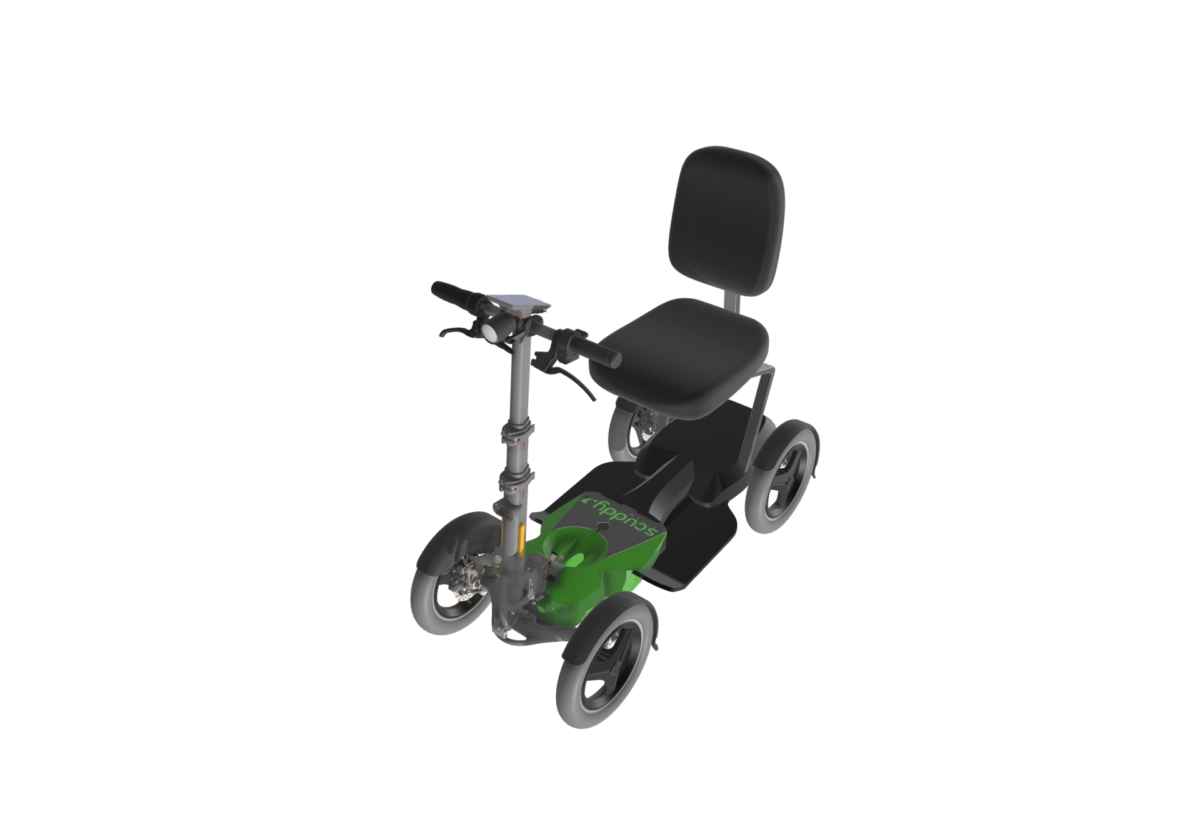 Scuddy Premium Quad Flight 300Wh 750W 15km/h grün