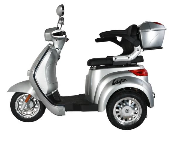 Tinbot-Life Elektroroller 25km/h silber, 60V 20Ah 1,20kWh 800W, bis 55km