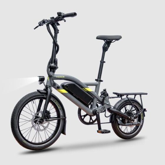 STEEREON B25 faltbares E-Bike in Grau, Seitenansicht